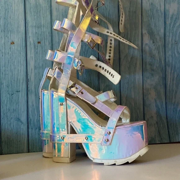 COPY - COPY - Nightcall Hi Platform Heels by Y.R.U. - Picture 2 of 4